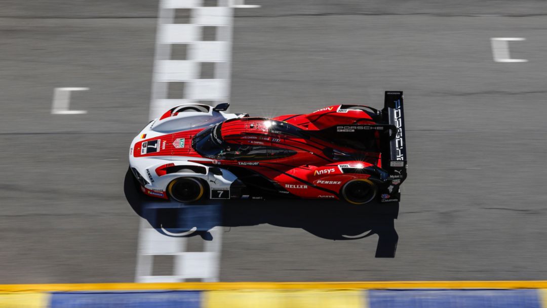 Porsche 963, Porsche Penske Motorsport (#7), Dane Cameron (USA), Felipe Nasr (BR), Matt Campbell (AUS), IMSA, Road Atlanta, USA, 2024, Porsche AG