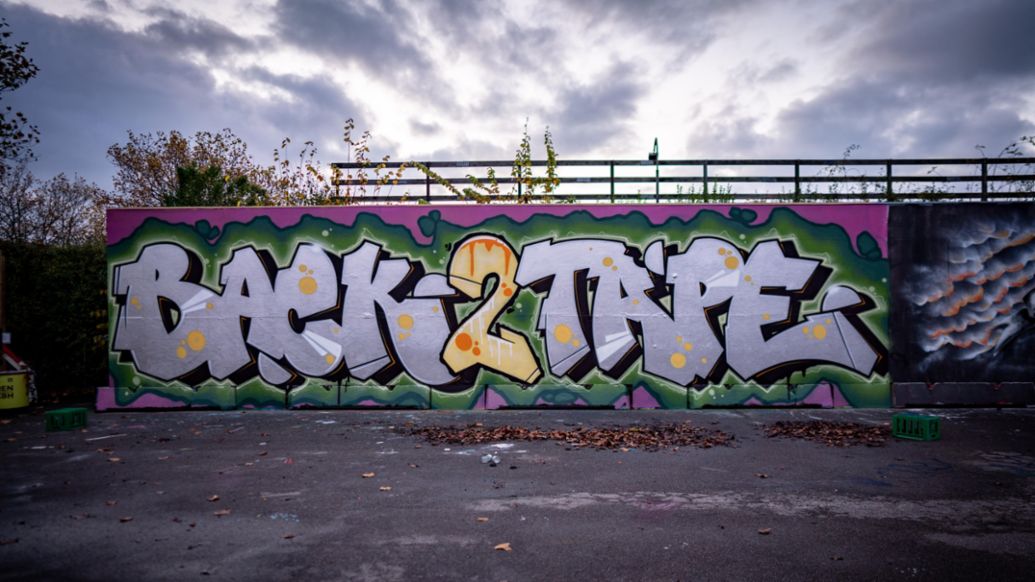Back2Tape graffiti, Roadtrip Back2Tape, Copenhagen, 2020, Porsche AG