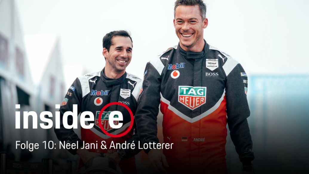 &bdquo;Inside E&ldquo; Podcast, Folge 10 mit Neel Jani und Andr&eacute; Lotterer, l-r, 2020, Porsche AG