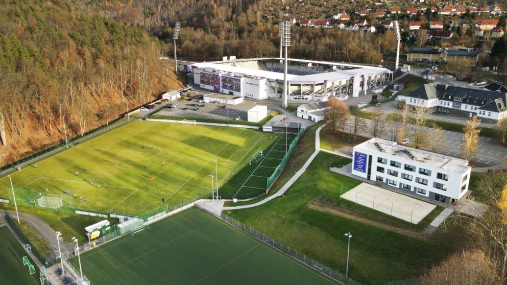 Vereinsgel&auml;nde, Erzgebirge Aue, 2021, Porsche AG