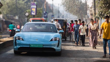 A Taycan road trip to Hyderabad