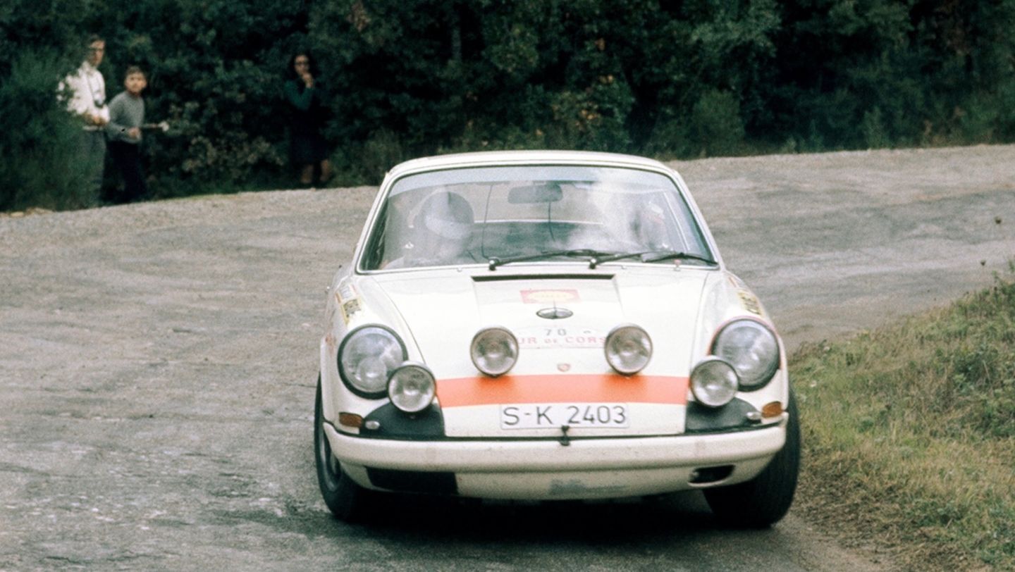 Gérard Larrousse und Maurice Gelin, 911 R, 14. Tour de Corse, 1969, Porsche AG