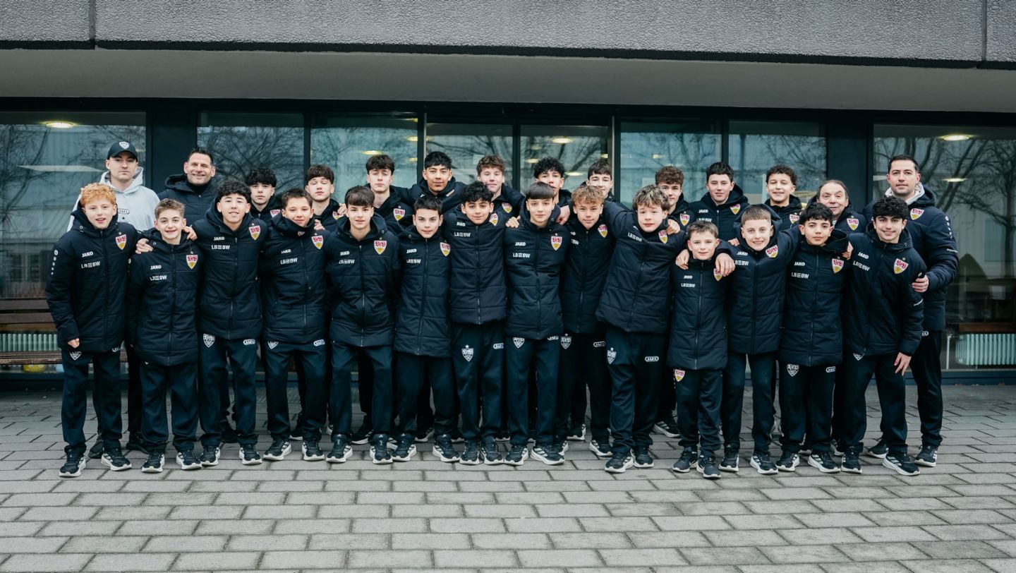 U-14-Mannschaft vom VfB Stuttgart zu Gast in den Neckartalwerkstätten, 2026, Porsche AG